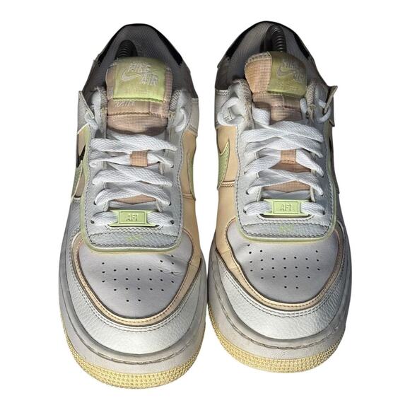Nike Air Force 1 Shadow Women’s Size 8 White Vanilla Layered Platform Sneakers - Picture 3 of 8